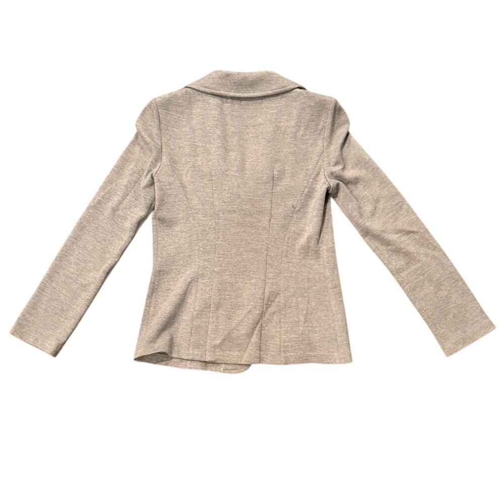 Vintage St. John Jacket Blazer Coat‎ Womens Size 4 Gray Knit Stretch Sport Suit - Picture 2 of 4